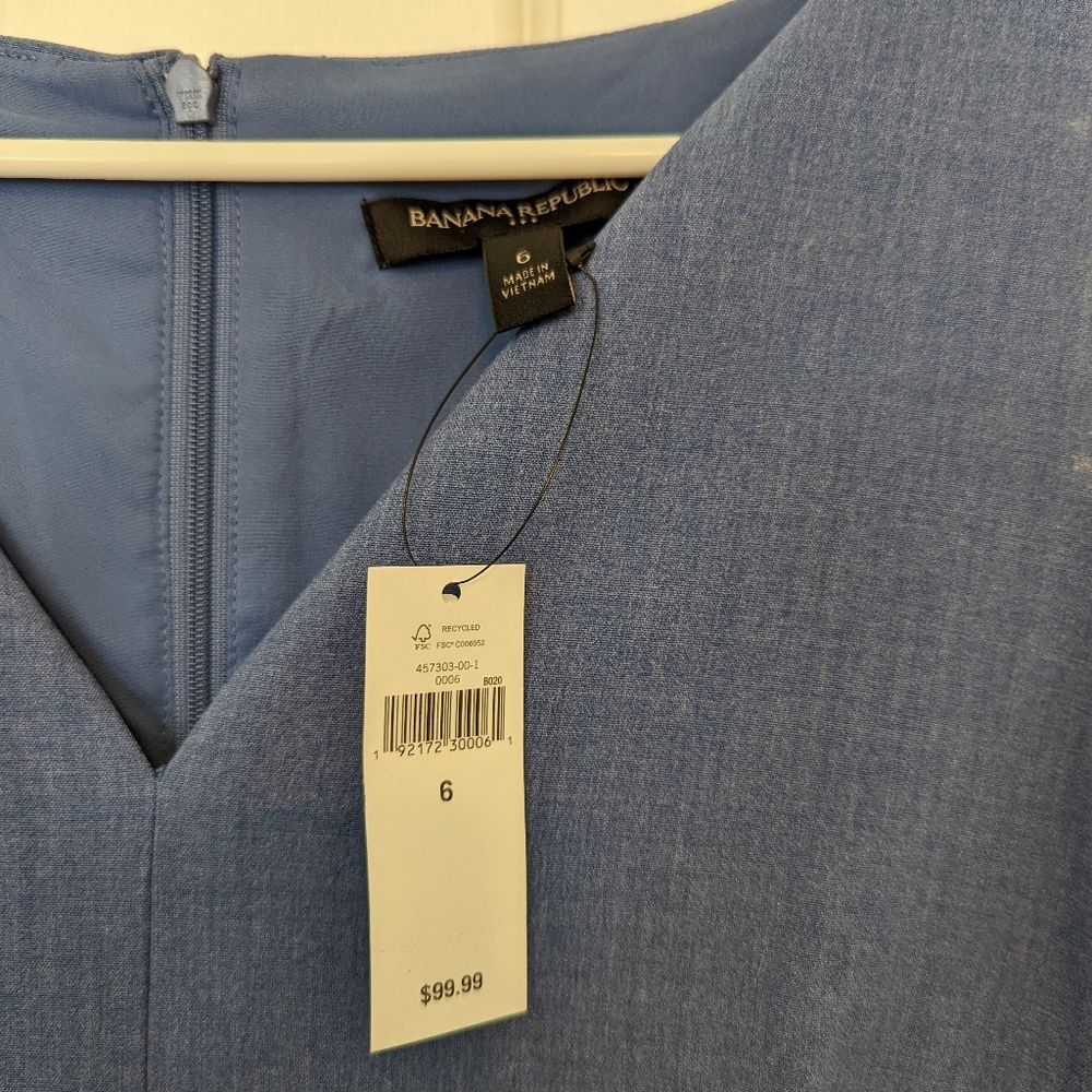 Banana Republic 🌞NWT🌞 SIZE 6 🌞 BLUE COLOR DRESS